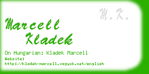 marcell kladek business card